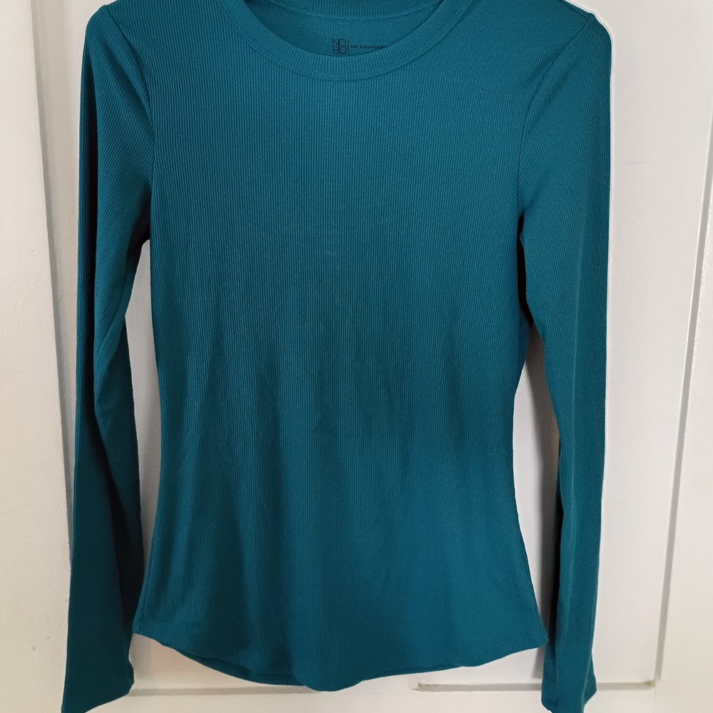 No Boundaries Teal Long Sleeve Top